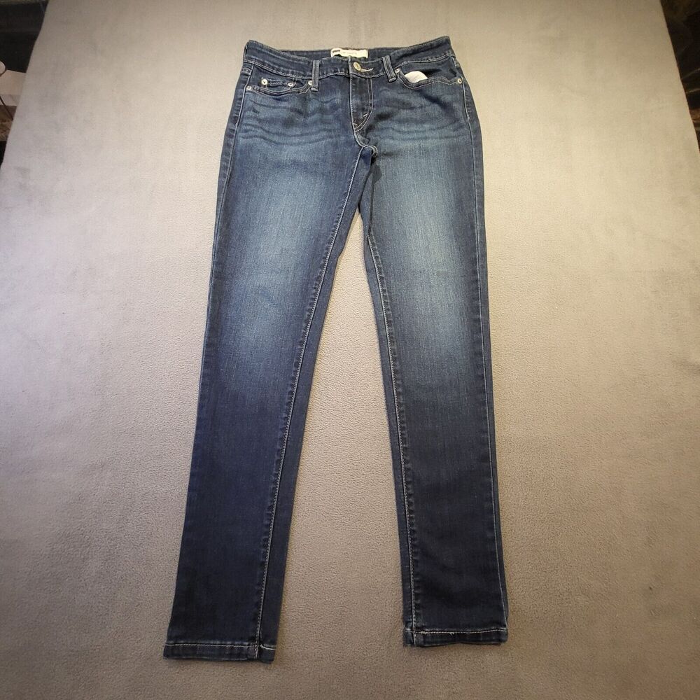 Levi's 535 Juniors 11 Blue Legging Skinny Leg Distressed Denim Jeans Stretch